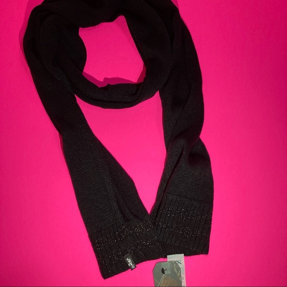 Levi's Accessories - NEW Levi’s Black Glitter Shimmer Sparkle Bling Trim Winter Scarf Wrap Shawl NWT